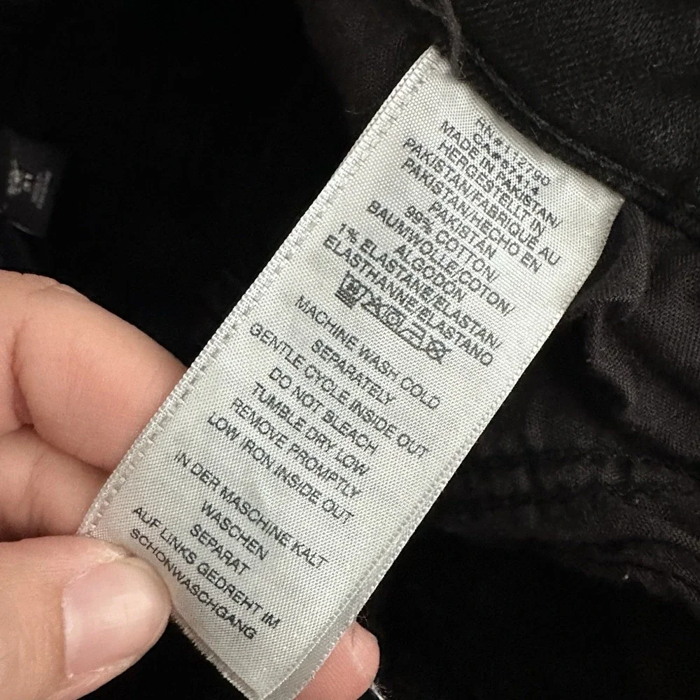 True Religion Jeans Mens 31 Black Denim Ricky‎ Relaxed Straight Flap Pocket